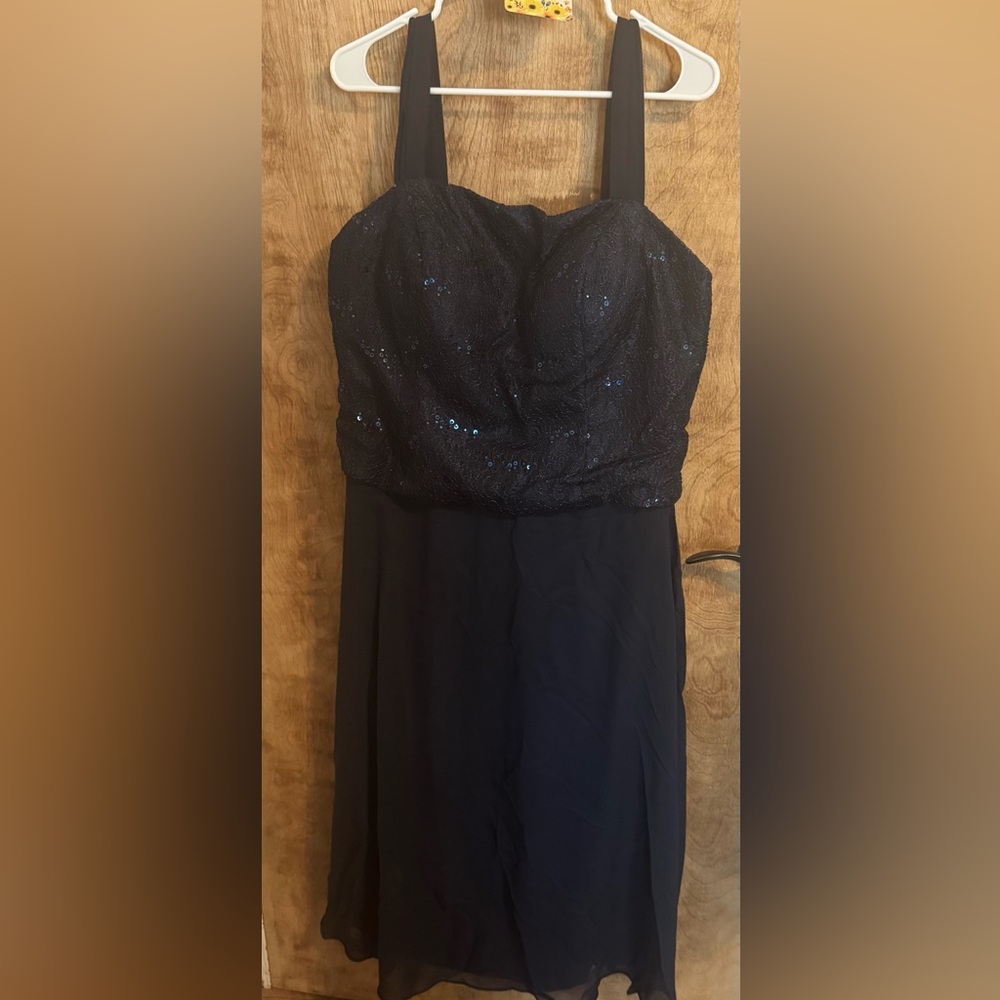 Navy Blue T length dress